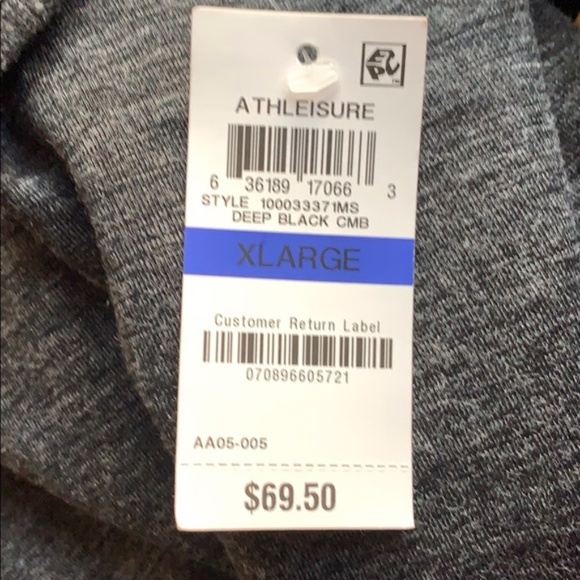 NEW CHARTER CLUB ATHLEISURE TOP Grey Black - Picture 7 of 7